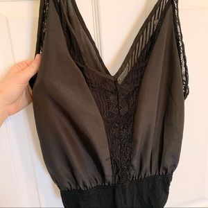 Black (and charcoal) revolve bodysuit
